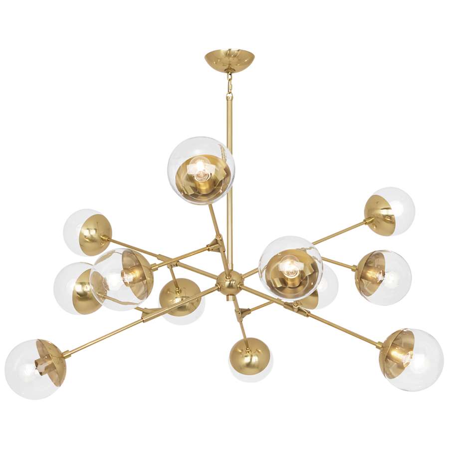 Robert Abbey Celeste 12 Light 48" Wide Sputnik Chandelier with Clear Glass Shades