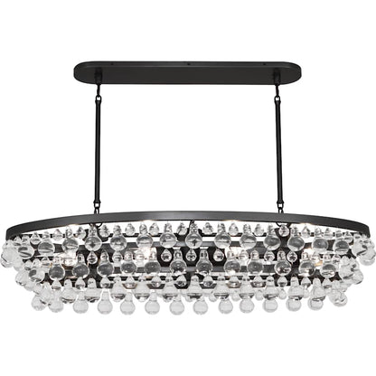 Robert Abbey Bling 8 Light 43" Wide Linear Chandelier