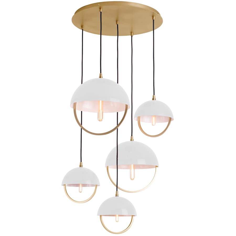 Robert Abbey Mavisten Edition Copernica 5 Light 30" Wide LED Multi Light Pendant