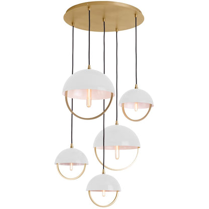 Robert Abbey Mavisten Edition Copernica 5 Light 30" Wide LED Multi Light Pendant