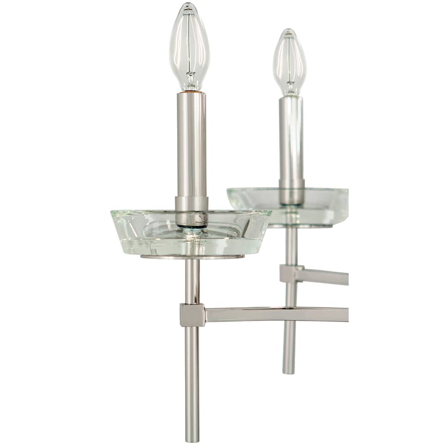 Robert Abbey Cristallo 8 Light 41" Wide Crystal Chandelier with Fabric Shades