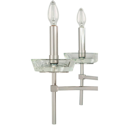 Robert Abbey Cristallo 8 Light 41" Wide Crystal Chandelier with Fabric Shades
