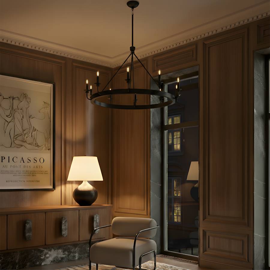 Robert Abbey William 9 Light 49" Wide Chandelier
