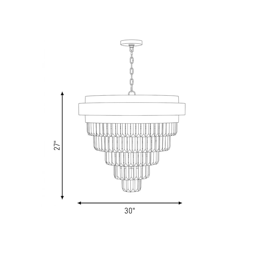 Savoy House Marquise 9 Light 30" Wide Chandelier
