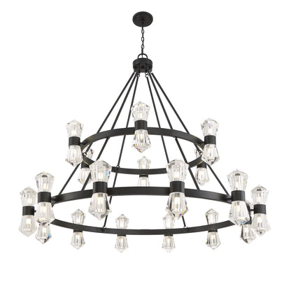 Savoy House Dryden 36 Light 60" Wide LED Crystal Ring Chandelier