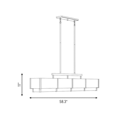 Savoy House Orleans 8 Light 58" Wide Linear Chandelier