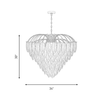 Savoy House Boa 15 Light 34" Wide Waterfall Chandelier