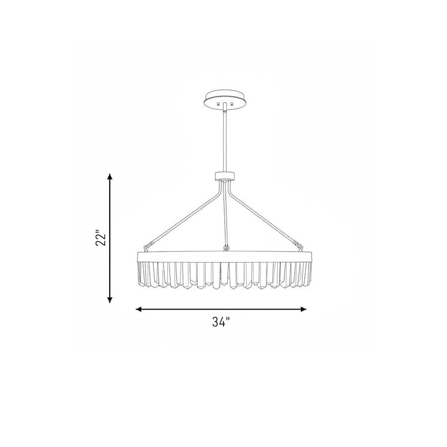 Savoy House Landon 34" Wide LED Crystal Ring Chandelier