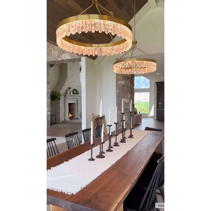 Savoy House Landon 34" Wide LED Crystal Ring Chandelier