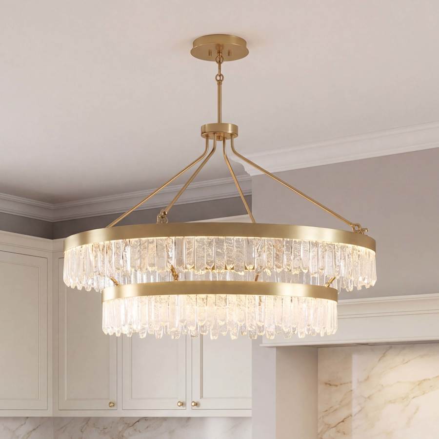 Savoy House Landon 45" Wide LED Crystal Ring Chandelier