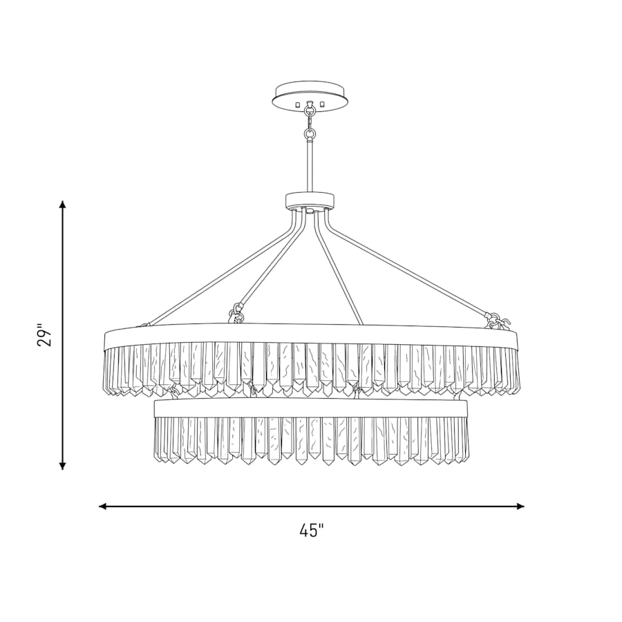 Savoy House Landon 45" Wide LED Crystal Ring Chandelier