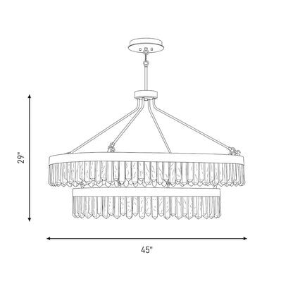 Savoy House Landon 45" Wide LED Crystal Ring Chandelier