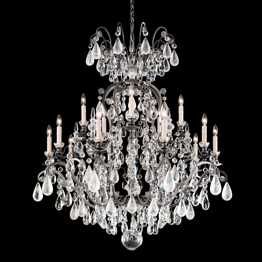 Schonbek Renaissance 16 Light 38" Wide Crystal Chandelier with Clear Rock Crystals