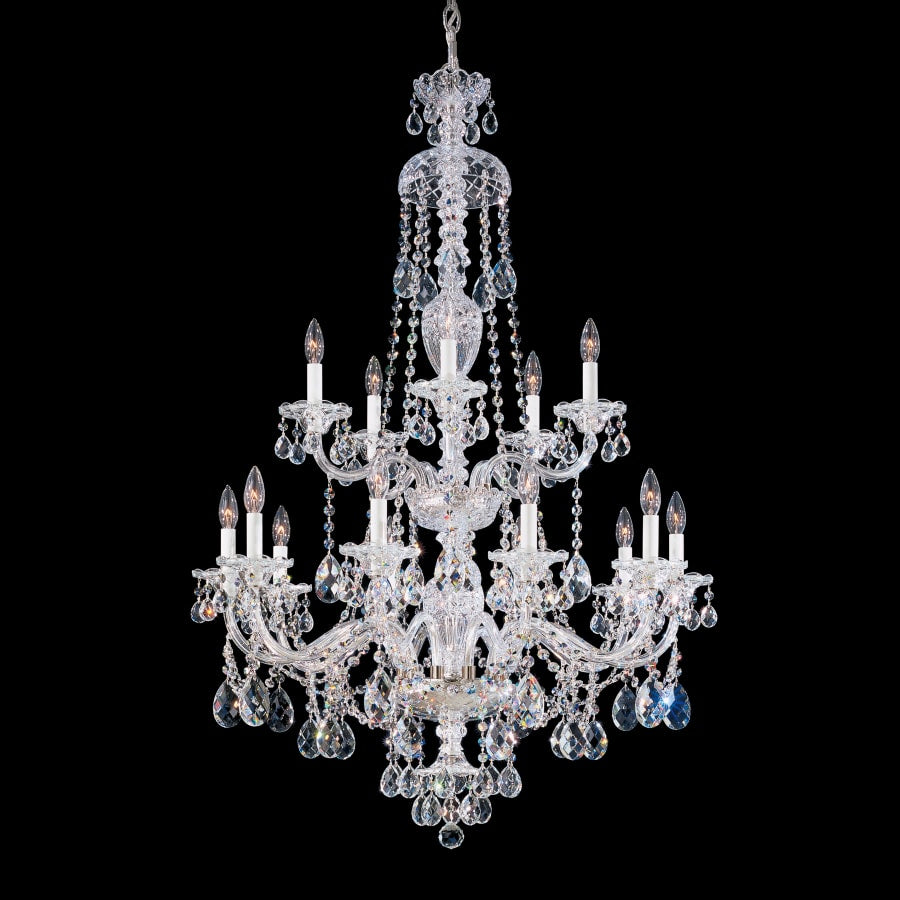 Schonbek Sterling 15 Light 32" Wide Crystal Chandelier with Heritage Crystals