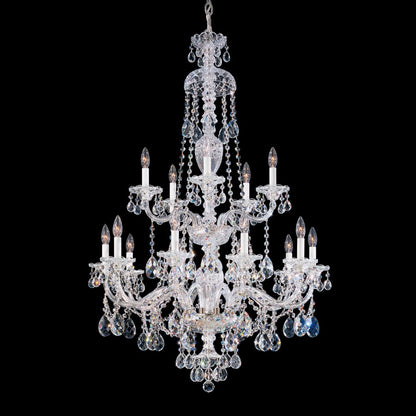 Schonbek Sterling 15 Light 32" Wide Crystal Chandelier with Heritage Crystals