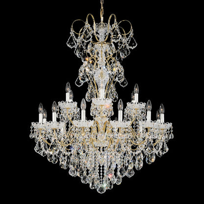 Schonbek New Orleans 18 Light 36" Wide Crystal Chandelier with Heritage Crystals