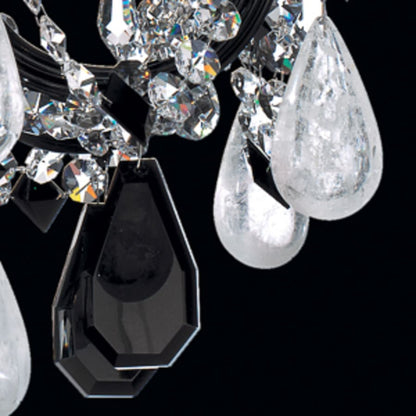 Schonbek Hamilton 7 Light 24" Wide Crystal Chandelier with Black Rock Crystals