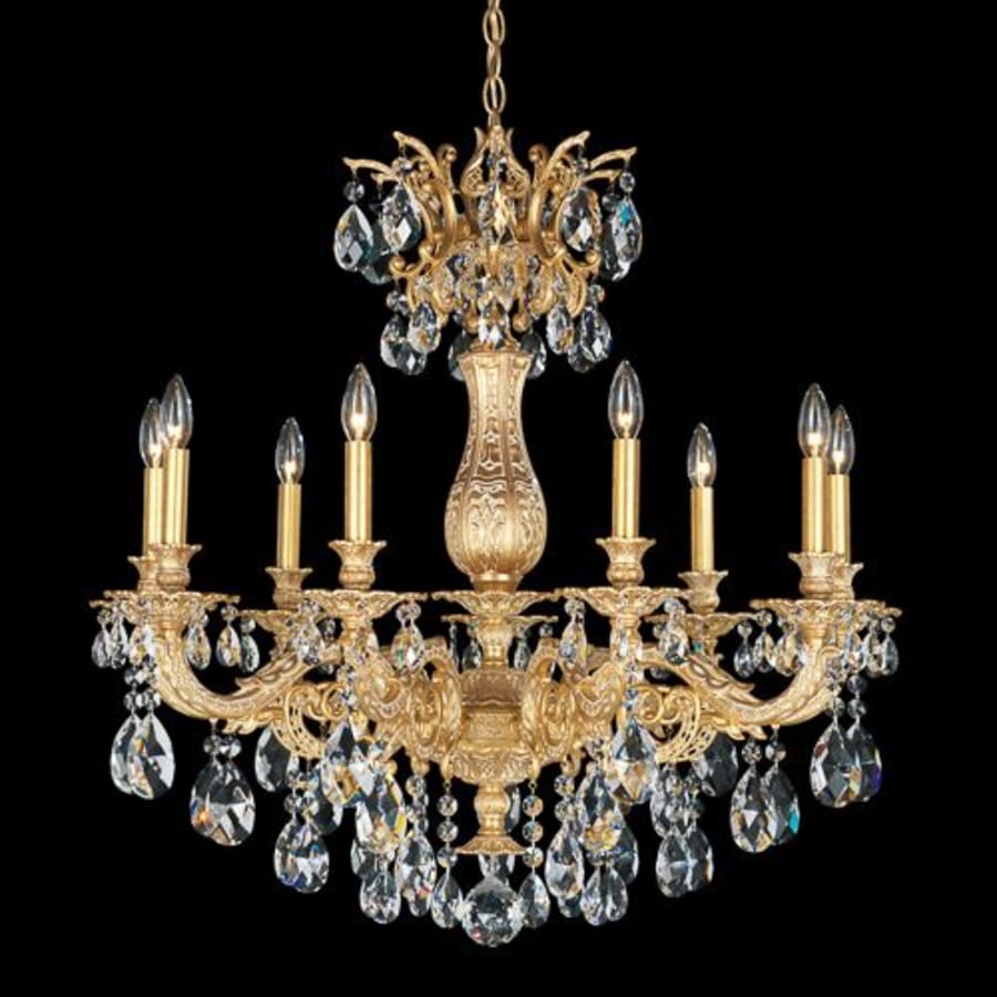 Schonbek Milano 9 Light 30" Wide Crystal Chandelier with Clear Optic Crystals