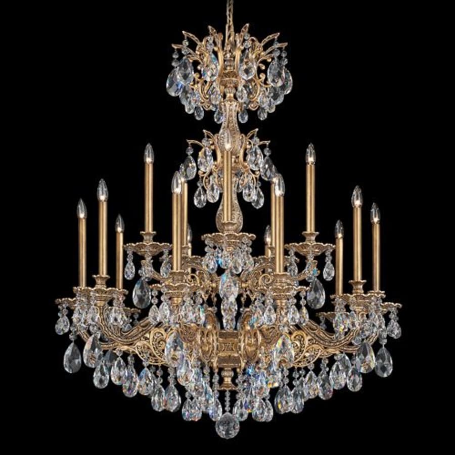 Schonbek Milano 15 Light 39" Wide Crystal Chandelier with Clear Optic Crystals