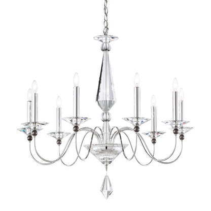 Schonbek Jasmine 9 Light 33" Wide Crystal Chandelier with Clear Swarovski Optic Crystals