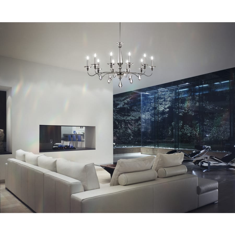 Schonbek Jasmine 9 Light 33" Wide Crystal Chandelier with Clear Swarovski Optic Crystals