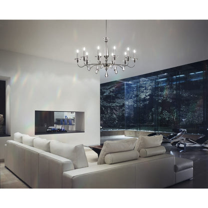 Schonbek Jasmine 9 Light 33" Wide Crystal Chandelier with Clear Swarovski Optic Crystals