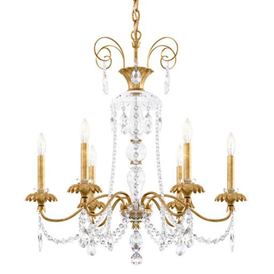 Schonbek Helenia 6 Light 28" Wide Crystal Chandelier with Clear Heritage Crystal Accents