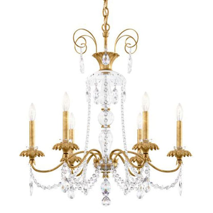 Schonbek Helenia 6 Light 28" Wide Crystal Chandelier with Clear Heritage Crystal Accents