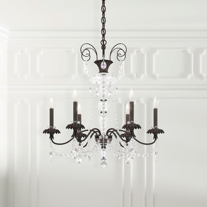 Schonbek Helenia 6 Light 28" Wide Crystal Chandelier with Clear Heritage Crystal Accents