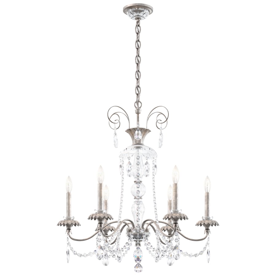 Schonbek Helenia 6 Light 28" Wide Crystal Chandelier with Clear Heritage Crystal Accents