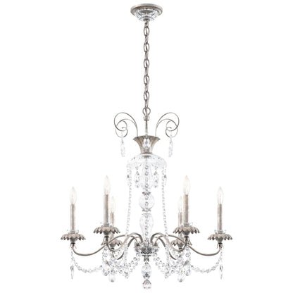 Schonbek Helenia 6 Light 28" Wide Crystal Chandelier with Clear Heritage Crystal Accents