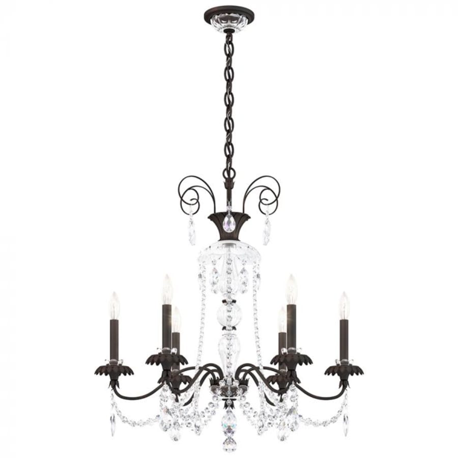 Schonbek Helenia 6 Light 28" Wide Crystal Chandelier with Clear Heritage Crystal Accents