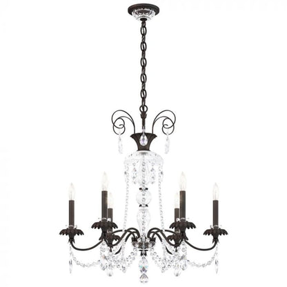 Schonbek Helenia 6 Light 28" Wide Crystal Chandelier with Clear Heritage Crystal Accents
