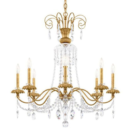 Schonbek Helenia 8 Light 32" Wide Crystal Chandelier with Clear Heritage Crystal Accents