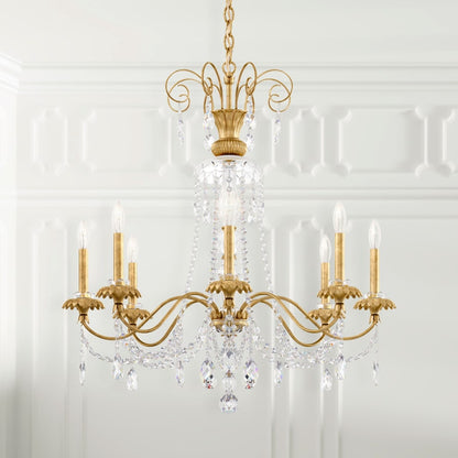Schonbek Helenia 8 Light 32" Wide Crystal Chandelier with Clear Heritage Crystal Accents
