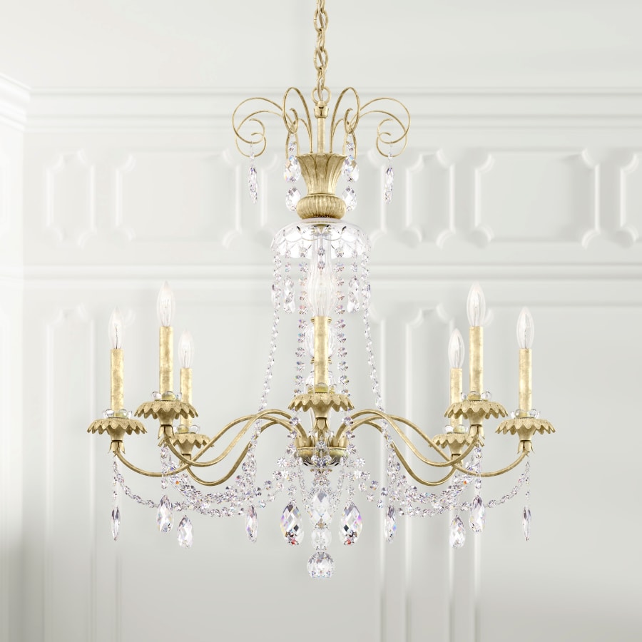 Schonbek Helenia 8 Light 32" Wide Crystal Chandelier with Clear Heritage Crystal Accents