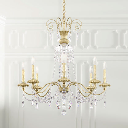 Schonbek Helenia 8 Light 32" Wide Crystal Chandelier with Clear Heritage Crystal Accents