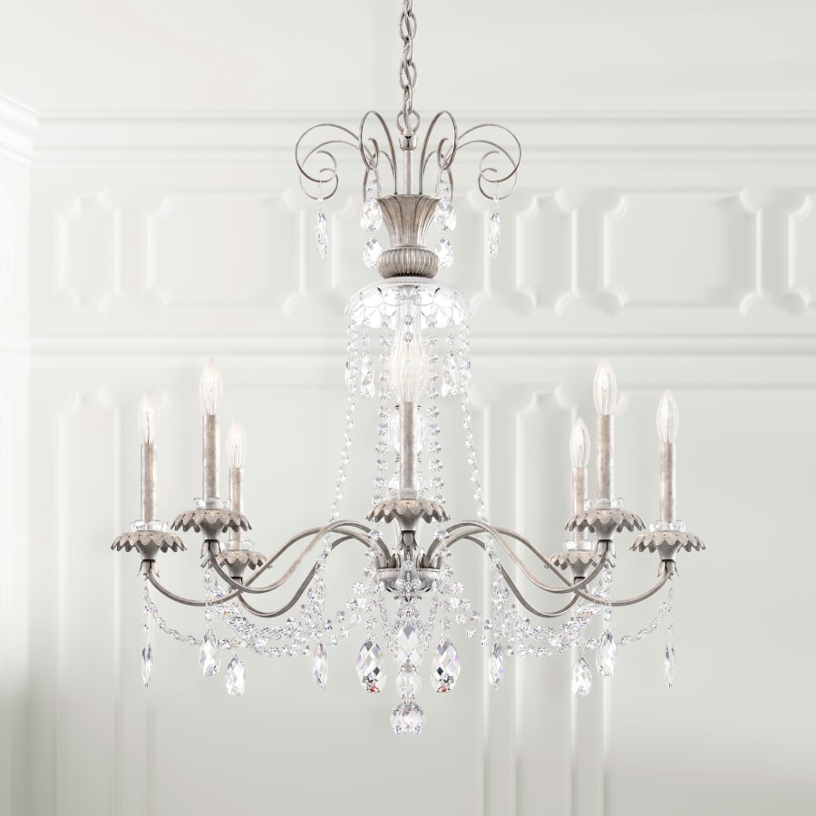 Schonbek Helenia 8 Light 32" Wide Crystal Chandelier with Clear Heritage Crystal Accents
