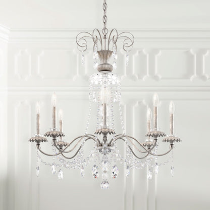 Schonbek Helenia 8 Light 32" Wide Crystal Chandelier with Clear Heritage Crystal Accents