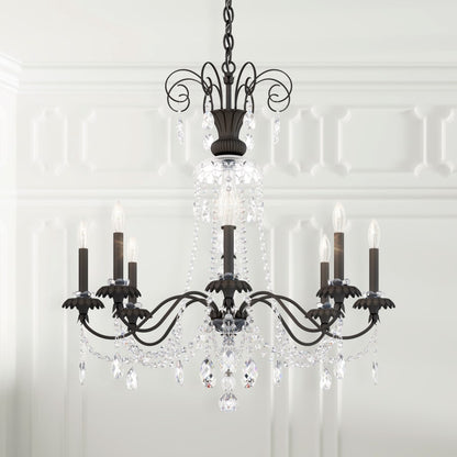 Schonbek Helenia 8 Light 32" Wide Crystal Chandelier with Clear Heritage Crystal Accents