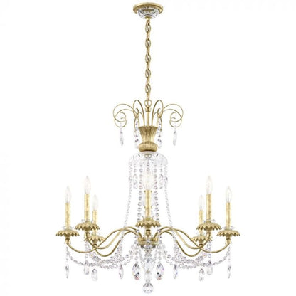 Schonbek Helenia 8 Light 32" Wide Crystal Chandelier with Clear Heritage Crystal Accents