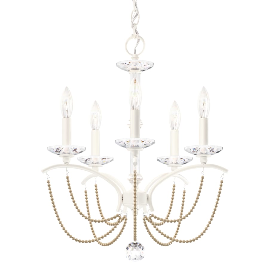 Schonbek Priscilla 5 Light 18" Wide Crystal Chandelier with Bronze Pearl Beads