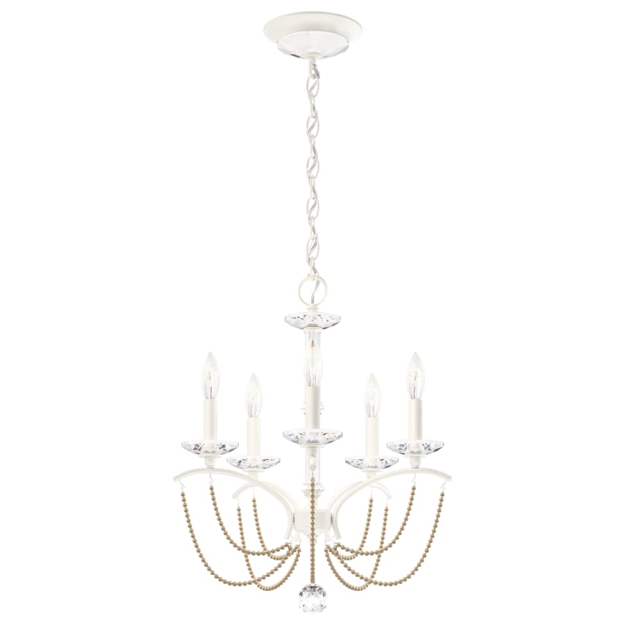Schonbek Priscilla 5 Light 18" Wide Crystal Chandelier with Bronze Pearl Beads