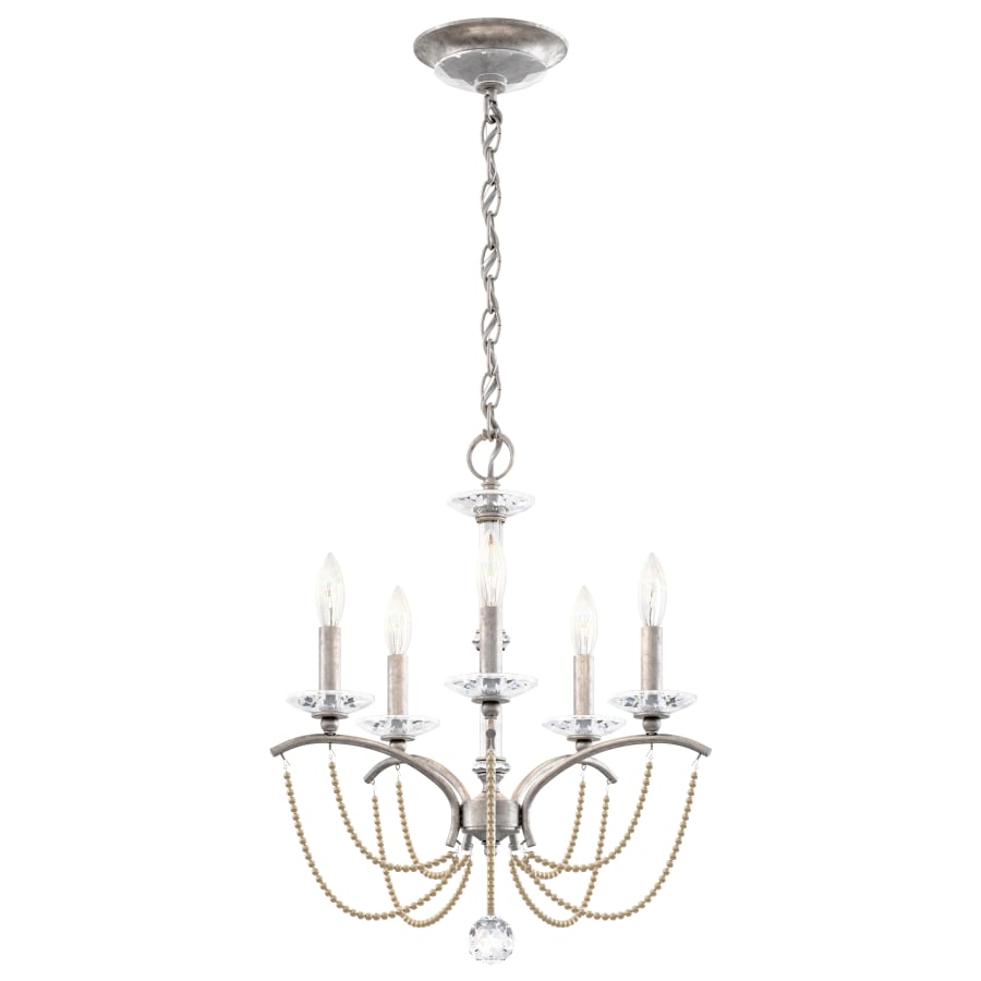 Schonbek Priscilla 5 Light 18" Wide Crystal Chandelier with Bronze Pearl Beads