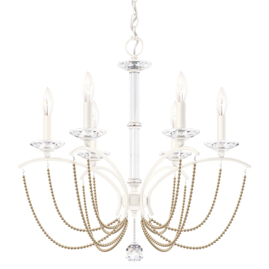 Schonbek Priscilla 6 Light 24" Wide Crystal Chandelier with Bronze Pearl Beads