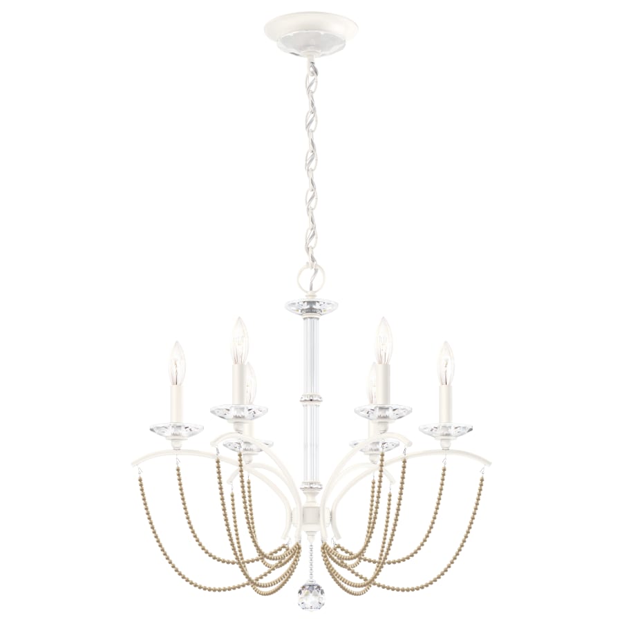 Schonbek Priscilla 6 Light 24" Wide Crystal Chandelier with Bronze Pearl Beads