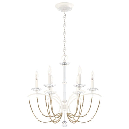 Schonbek Priscilla 6 Light 24" Wide Crystal Chandelier with Bronze Pearl Beads