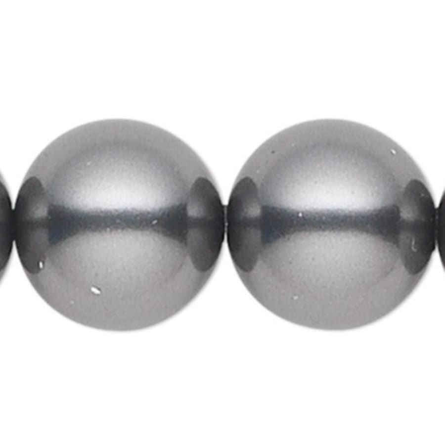 Schonbek Priscilla 6 Light 24" Wide Crystal Chandelier with Dark Grey Pearl Beads