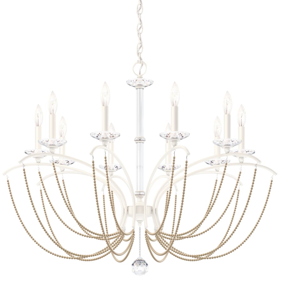 Schonbek Priscilla 10 Light 36" Wide Crystal Chandelier with Bronze Pearl Beads