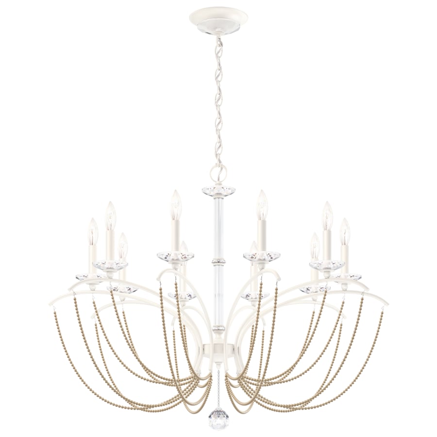 Schonbek Priscilla 10 Light 36" Wide Crystal Chandelier with Bronze Pearl Beads